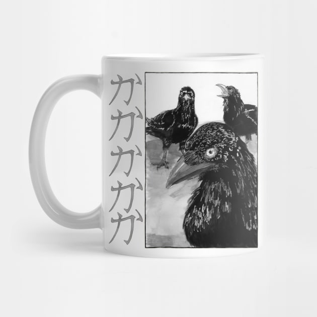 Menacing Crow Gang (Front Print) by Crowmander